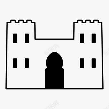 城堡要塞皇家图标图标