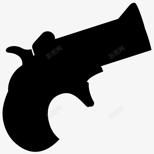 枪子弹左轮手枪图标svg_新图网 https://ixintu.com 子弹 射击 左轮手枪 扳机 枪 武器