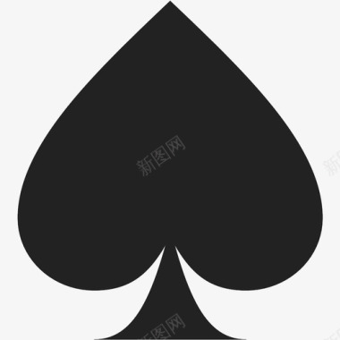 黑桃王牌纸牌游戏西装图标图标