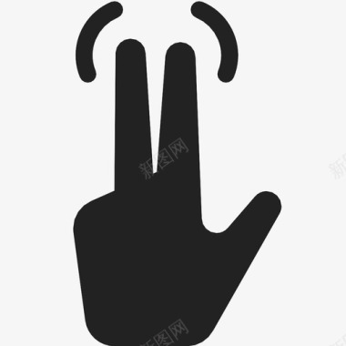 两个手指点击手势ipad图标图标