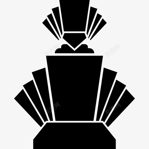 香水瓶由几何形状艺术时尚图标组成svg_新图网 https://ixintu.com 时尚图标组成 艺术 香水瓶由几何形状