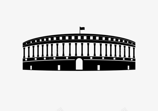 印度议会建筑竞技场图标svg_新图网 https://ixintu.com 三沙巴湾 印度议会 地标 广场 建筑 德里 洛克沙巴 竞技场 纪念碑