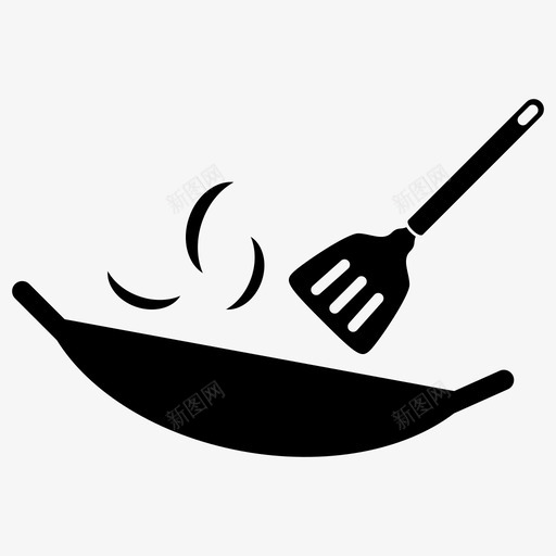烹饪吃厨房图标svg_新图网 https://ixintu.com 厨房 吃 抹刀 炒菜 炒锅 烹饪 饭菜