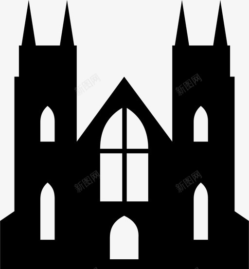 大教堂建筑城堡图标svg_新图网 https://ixintu.com 城堡 大教堂 建筑 教堂 教堂建筑 礼拜