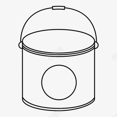 桶运输容器图标图标