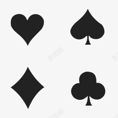 扑克牌俱乐部钻石图标图标