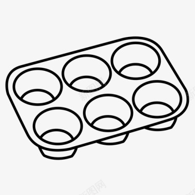 松饼盘烘焙烤盘图标图标