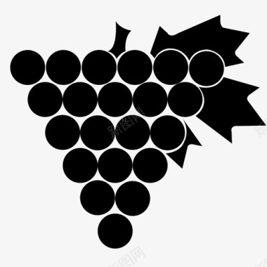 葡萄酒食物水果葡萄藤图标图标