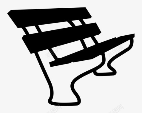 长凳坐椅座位图标图标