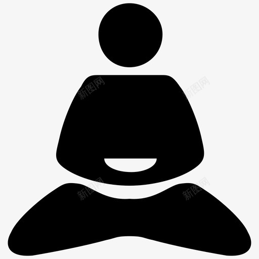 瑜伽身体锻炼图标svg_新图网 https://ixintu.com 人 健康 冥想 瑜伽 精神 身体 锻炼