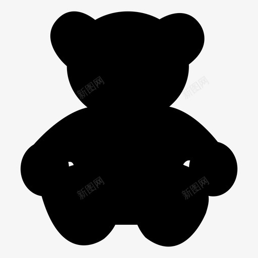 泰迪熊软玩具填充动物图标svg_新图网 https://ixintu.com 填充动物 泰迪熊 玩偶 软玩具