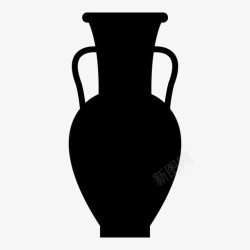 陶土花瓶采购产品两性花花瓶陶土图标高清图片