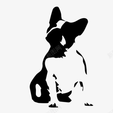 法国斗牛犬动物犬类图标图标