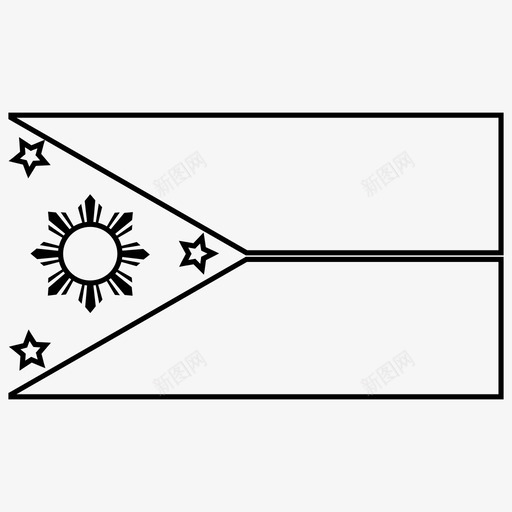 菲律宾国家国旗图标svg_新图网 https://ixintu.com 国家 国旗 皮诺 菲律宾 菲律宾国旗