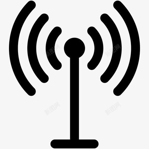 天线wi-fi波浪图标svg_新图网 https://ixintu.com wi-fi 互联网 信号 基础设施 天线 技术 无线 波浪 连接 通信