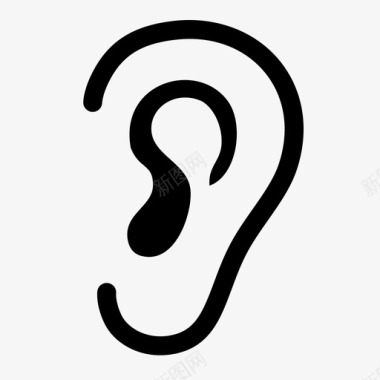 耳朵身体部位人图标图标