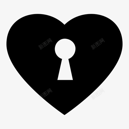 心贞操心的钥匙图标svg_新图网 https://ixintu.com 开放 心 心的钥匙 情人节 爱 贞操 锁