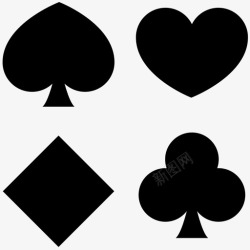 纸牌扑克牌纸牌纸牌套装图标高清图片
