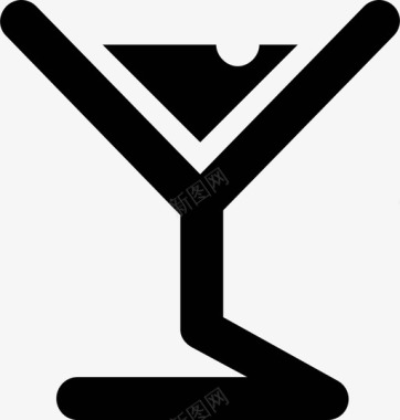 马提尼杯酒饮料图标图标
