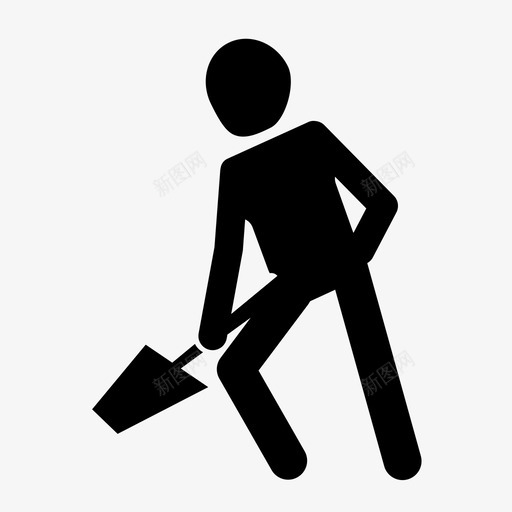 工人挖掘劳工图标svg_新图网 https://ixintu.com 人员 劳工 工人 挖掘 铲子