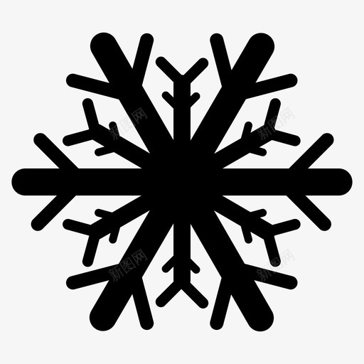 雪花白色天气图标svg_新图网 https://ixintu.com 冻结 分形 天气 寒冷 水 白色 自然 雪花 风暴