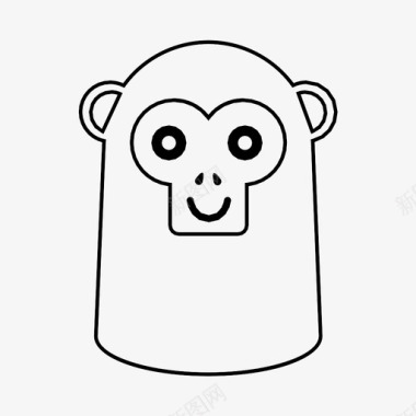 猴子动物快乐图标图标