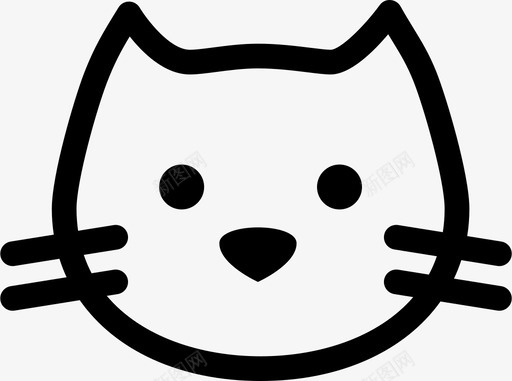 猫宠物小猫图标svg_新图网 https://ixintu.com 动物 可爱 宠物 小猫 猫 聊天 胡须 脸