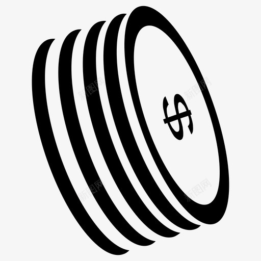 货币栈堆图标svg_新图网 https://ixintu.com 商业 堆 栈 现金 硬币 经济 美元 财富 货币 金融