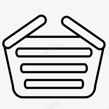 购物篮在线购物电子商务图标图标