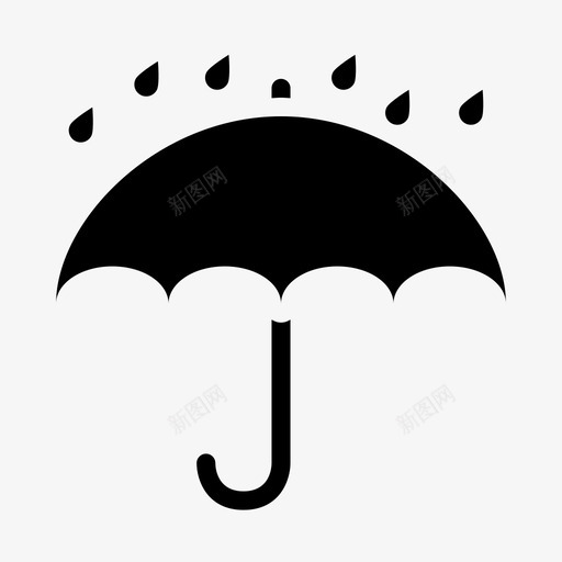 伞自然雨滴图标svg_新图网 https://ixintu.com 伞 天气 自然 雨滴
