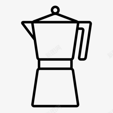 咖啡机早餐咖啡因图标图标