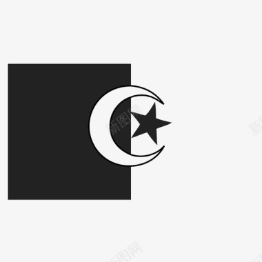 阿尔及利亚国旗非洲公民图标图标