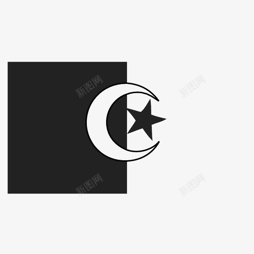 阿尔及利亚国旗非洲公民图标svg_新图网 https://ixintu.com 公民 北非 国家 民族 阿尔及利亚国旗 非洲