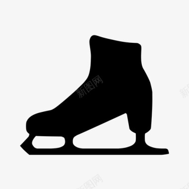 溜冰花样滑冰脚图标图标