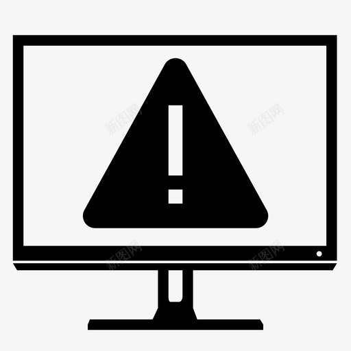 坏电脑警告小心图标svg_新图网 https://ixintu.com 坏电脑 小心 病毒 监控 砸电脑 维护 警告