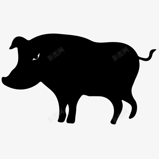 猪动物牲畜图标svg_新图网 https://ixintu.com 动物 牲畜 猪 猪肉