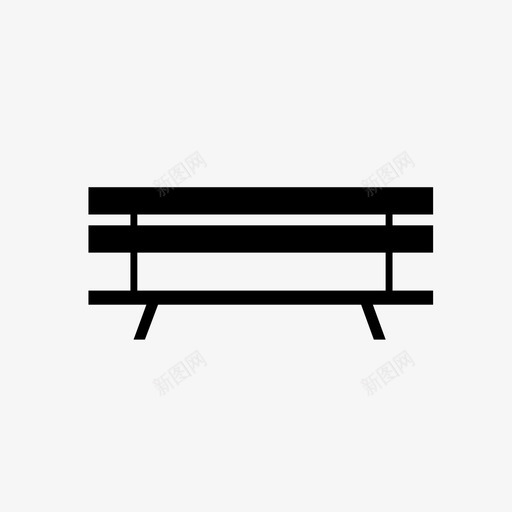 长凳家具户外图标svg_新图网 https://ixintu.com 公园 坐姿 家具 座椅 户外 长凳