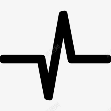 脉搏心跳心电图电子健康图标图标