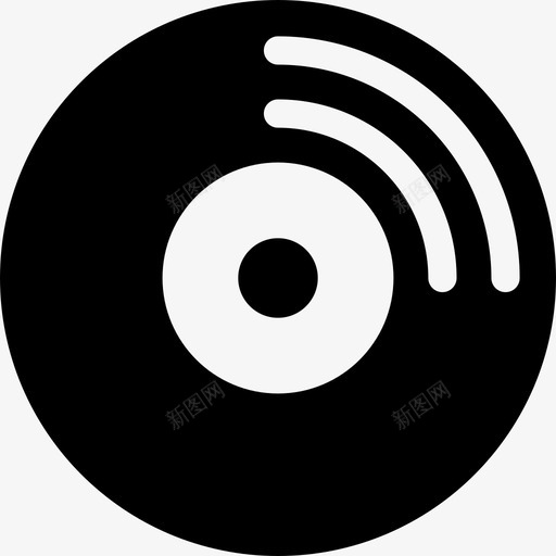 带有白色曲线细节的音乐光盘音乐和声音2图标svg_新图网 https://ixintu.com 带有白色曲线细节的音乐光盘 音乐和声音2