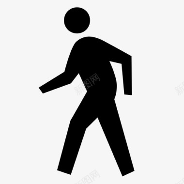 步行人行横道行人图标图标