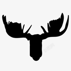 明尼苏达州麋鹿动物鹿角图标高清图片