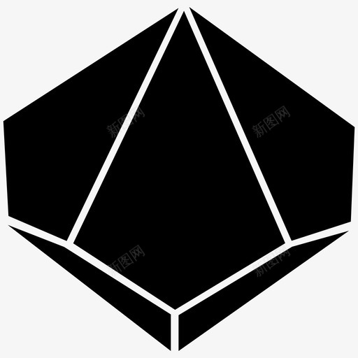 骰子几何学非立方图标svg_新图网 https://ixintu.com 几何学 柏拉图式立体 非立方 骰子
