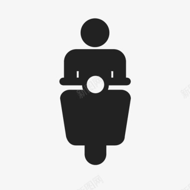 滑板车司机摩托车图标图标
