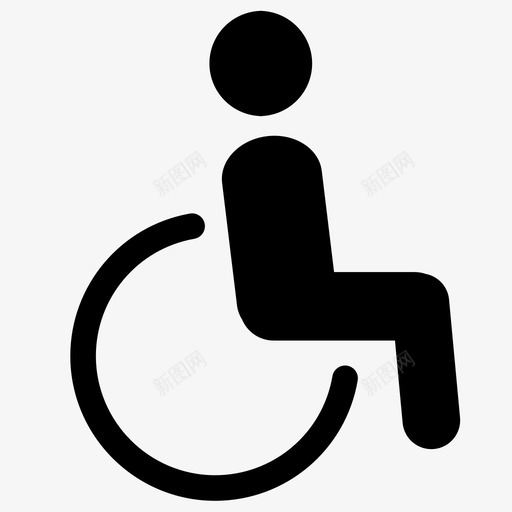 轮椅无障碍残疾人图标svg_新图网 https://ixintu.com 无障碍 残疾人 轮椅