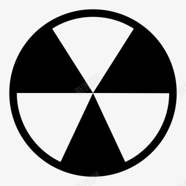 放射性废物危险螺旋桨图标图标
