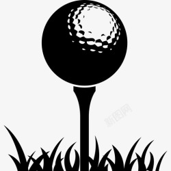 高尔夫球座高尔夫球球杆运动图标高清图片