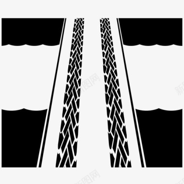 桥路轮胎图标图标