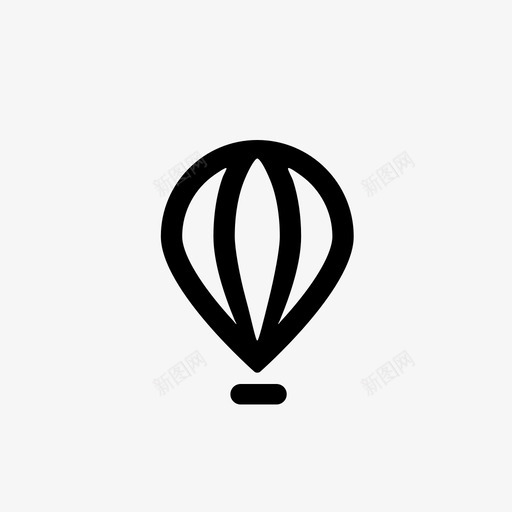 热气球漂浮圆形图标svg_新图网 https://ixintu.com 圆形 旅行 漂浮 热气球 车辆 运输