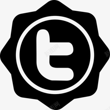 Twitter社交徽章图标图标