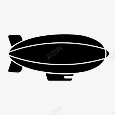 飞艇航空运输浮筒齐柏林飞艇图标图标